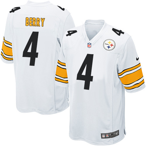 Men's Game Jordan Berry Nike Jersey White Road - #4 NFL Pittsburgh Steelers